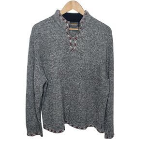 WoolRich Charcoal Heather 1/4 Size Sweater Size XL****